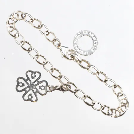 Armband Tomas Sabo med berlock, längd ca 18cm, bredd ca 4,3mm, 925/1000 silver. Vikt: 9,8 g