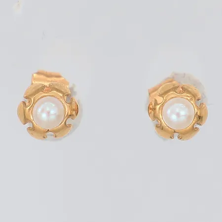 Örhängen odlade pärlor ca Ø3mm, 18K Vikt: 0,9 g