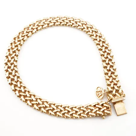 Armband, 19,5cm, bredd 8mm, 18k Vikt: 17,4 g