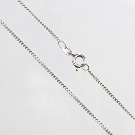 Kedja, längd ca 38cm, bredd ca 1,1mm, 925/1000 silver. Vikt: 1,5 g