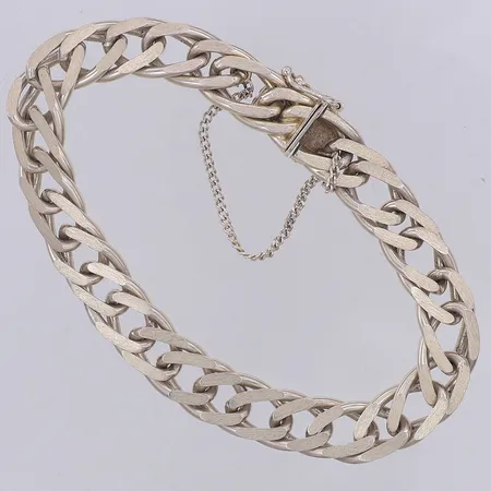 Armband Pansar längd 20cm bredd 10,2mm säkerhetskedja, kattfot, silver 925/1000 Vikt: 35,3 g