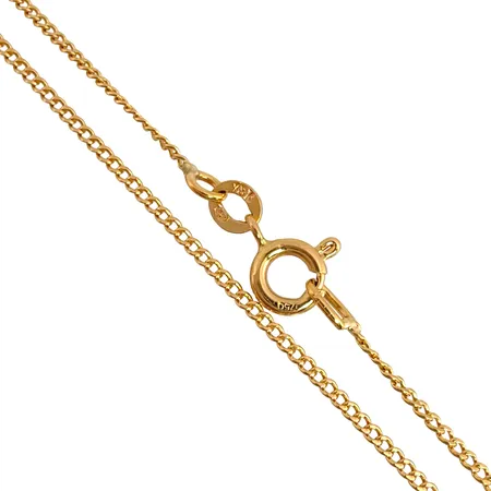 Halskedja Pansar i 18K guld, svensk kontrollstämpel, längd 45,0 cm, bredd 1,3 mm, fint skick Vikt: 3 g