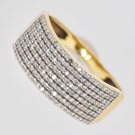 Ring diamanter ca 0,50ctv en diamant saknas stl:18½ GHA 18K Vikt: 4 g