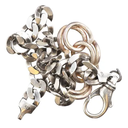 Diverse silver, defekt, 925/1000 silver. Vikt: 24,8 g