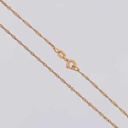 Kedja Singapore längd 43cm bredd 1,5mm Balestra, 18K Vikt: 1,8 g