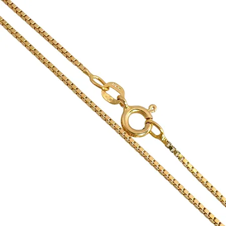 Halskedja Venezia i 18K guld, Balestra Italien, svensk kontrollstämpel, längd 42,0 cm, bredd 1,1 mm, fint skick Vikt: 4,5 g