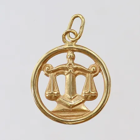 Hänge stjärntecken vågen längd 22mm bredd 16mm 18K Vikt: 0,6 g