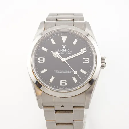 Herrur  Rolex Explorer 36mm, 13 länkbitar totalt, Ref: 14270, serie nr: E815003,ca: 1990,  inga tilbehör. 