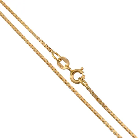Halskedja Venezia i 18K guld, Balestra, Guldfynd (GFAB), längd 42,0 cm, bredd 1 mm, fint skick Vikt: 3,8 g