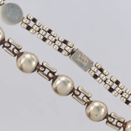 Collier längd 47cm, bredd 15,8mm, Mexiko, repor, 925/1000 silver Vikt: 120,3 g
