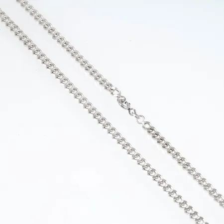 Kedja Pansar längd 40cm bredd 3,8mm, springring, silver 925/1000 17,8g. 
