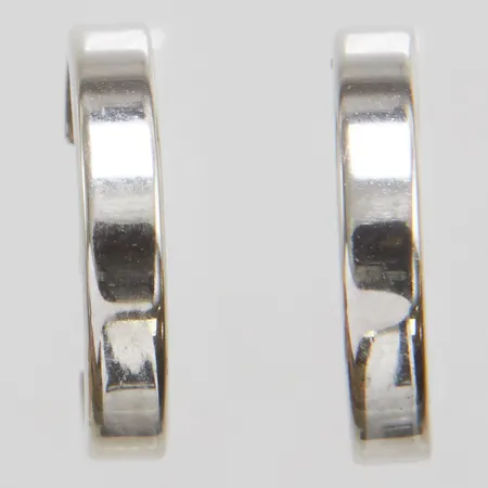 Örhängen creoler Ø15mm, bredd: 2,8mm, GHA, vitguld, 18K Vikt: 0,7 g
