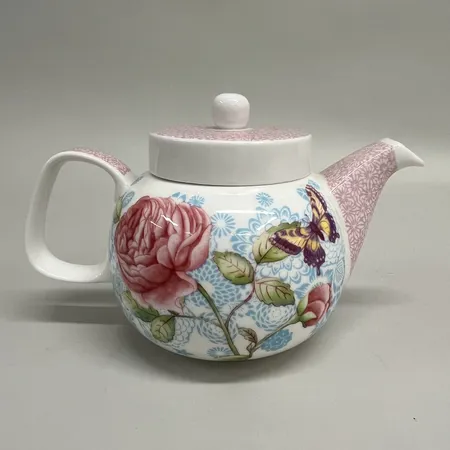Tekanna med lock, höjd 13cm, Rose Cottage, Villeroy & Boch, porslin Skickas med paket.