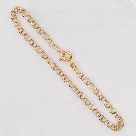Armband Bismarck längd 18cm bredd 3mm defekt vriden länk 18K Vikt: 2,1 g
