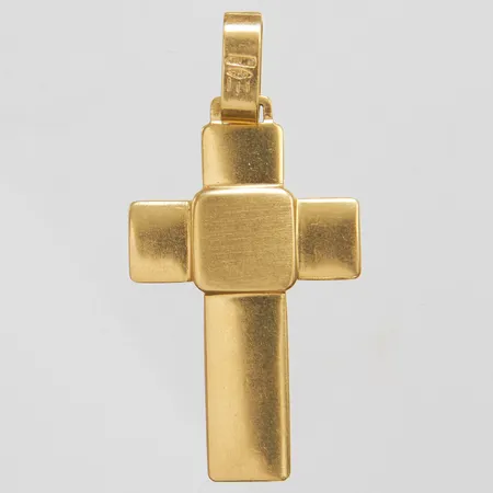 Hänge kors 41,7x20,2mm, italienska stämplar, 18K Vikt: 3,7 g