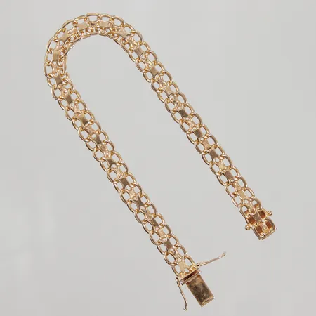 Armband X-länk 19cm bredd 7,5mm, Brofod Aktiebolaget år 1971, 18K, Vikt: 19,3 g