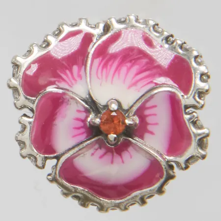 Berlock Pandora pensé, 11,7x11,3mm, cubic zirconia, emalj, silver 925/1000 Vikt: 2,8 g