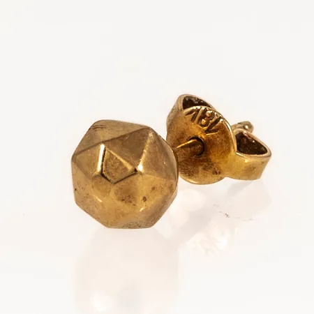 Ett udda örhänge fasetterad kula Ø6mm, 18K 0,4g.