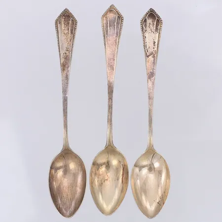3 Kaffeskedar 11cm Hertz Aktiebolaget Bernhard, silver 830/1000 Vikt: 25,8 g