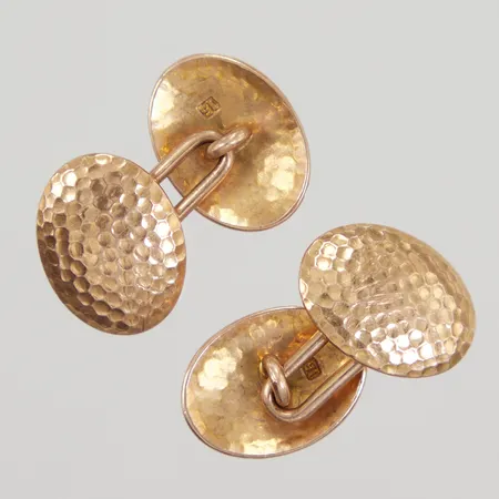 Ett par skjortknappar/ manschettknappar, 12x18mm, 14K Vikt: 13,1 g