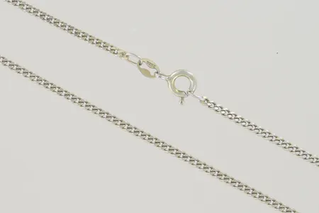 Halskedja pansar längd 47 cm bredd 1,6 mm, löst lås silver Vikt: 5,2 g