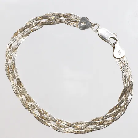 Armband, längd ca 19cm, bredd ca 6mm, 925/1000 silver. Vikt: 6 g