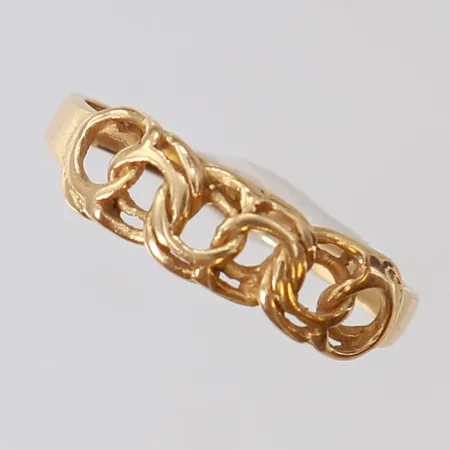 Ring Bismarck stl:16¾ bredd 5mm 18K Vikt: 1,6 g