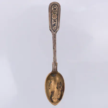 Sked mönstrad 14cm, ryska stämplar, silver 875/1000 Vikt: 30,5 g