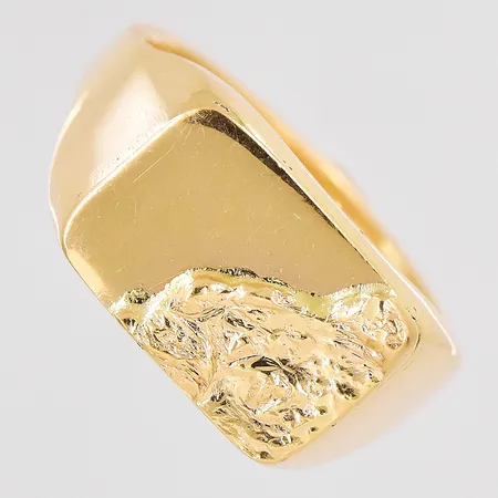 Klackring stl:22¾ bredd ovandel 12mm Evas Guldsmedja E Ölander-Malm Köping 18K Vikt: 12,9 g