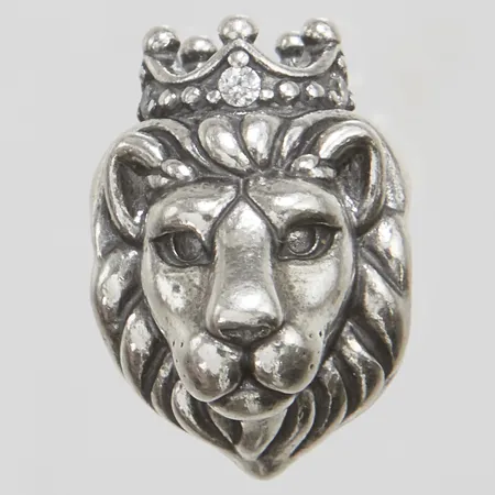 Berlock Pandora Lejonhuvud med krona, 14x10mm, cubic zirconia, silver 925/1000 Vikt: 4,1 g