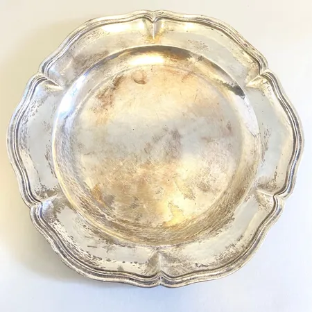 Silver fat Ø25cm repor Silver 830/1000 Vikt: 531,2 g