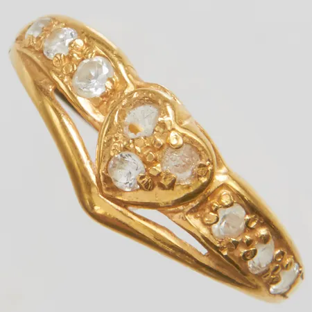 Ring med stenar defekt, saknar stenar, 21K, bruttovikt:  Vikt: 1,9 g