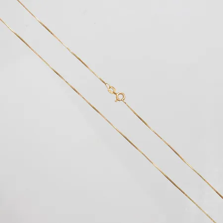 Kedja Venezia längd: 41,7cm, bredd: 0,7mm, mindre ojämnheter, finska stämplar, 14K Vikt: 0 g