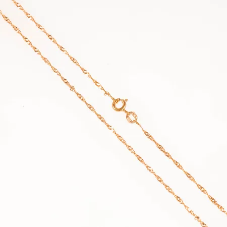 Kedja Singapore längd 42cm bredd 1,4mm, 18K 1,8g. 
