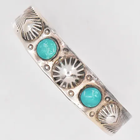Armring öppen skena Ø 55mm gröna stenar skev skena sterling silver Vikt: 14,5 g