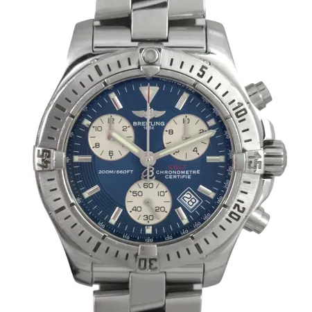Herrur Breitling Colt Chronograph, stål, Ø41 mm, quartz, kaliber B73, referensnummer A73380, serienummer 827968, från 2006, handledsmått max 19 cm, certifikat, manual, box, fint skick, 