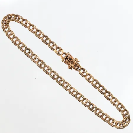 Armband Bismarck, längd ca 19cm, bredd ca 4,2mm, 18K. Vikt: 7 g