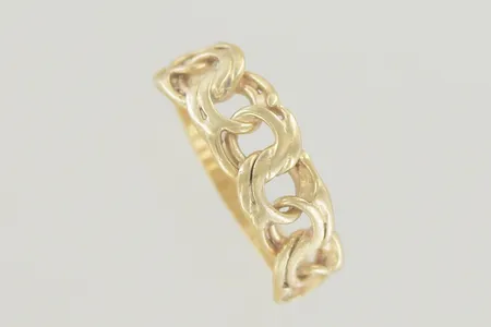 Ring bismark stl:18 bredd 6 mm, 18K  Vikt: 2,8 g