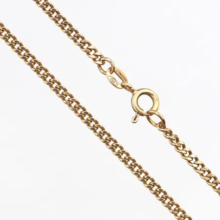 Kedja pansar, längd ca 48cm, bredd ca 2,3mm, 18K. Vikt: 10,8 g