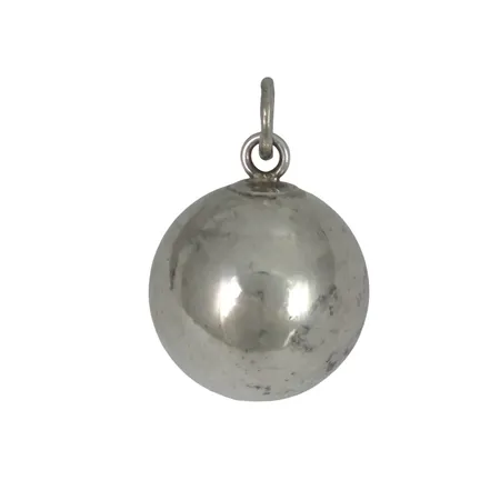 Retro Hänge större Klot 1970-tal silver, längd inkl. ögla 29 mm, klot Ø20 mm, ALTON Falköping 1974, fint skick  Vikt: 10 g