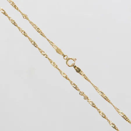 Kedja Singapore längd: 46cm, bredd: 2mm, 14K Vikt: 3 g