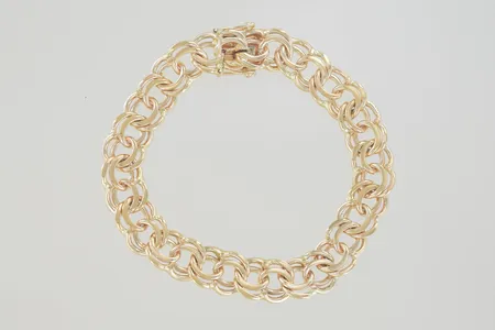 Armband bismark längd 18,5 cm bredd 10 mm, 18K  Vikt: 34,9 g
