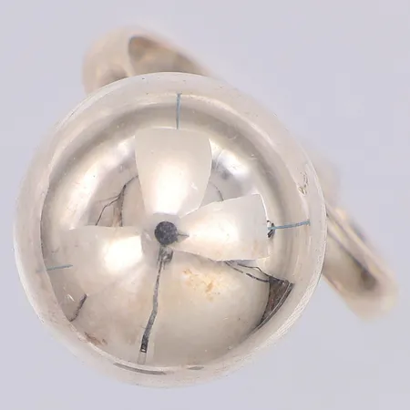 Ring kula / bjällra ca Ø16mm stl:18¾ justerbar storlek, silver 925/1000 Vikt: 6,9 g