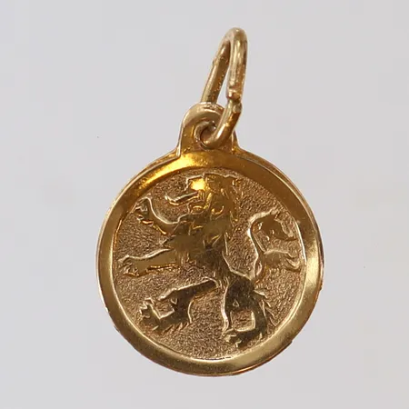 Hänge lejon Ø12mm 18K Vikt: 0,8 g