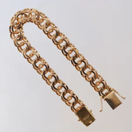 Armband Bismarck 19cm bredd 10mm, Bergmans Guldvaror, 18K Vikt: 37,1 g
