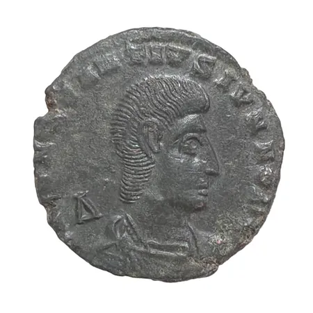 Romerskt mynt, sannolikt Constantius Gallus (Caesar 351-354 e.kr. - avrättad), brons, Ø20,5 mm, fin kvalitet