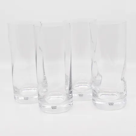 4 Highballglas Chateau Kosta Boda Bertil Vallien höjd 16cm originalkartonger