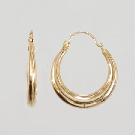 Ett par örhängen Creoler 20mm, bredd 3mm, ihåliga, 18K