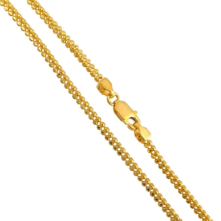 Halskedja i 21K guld, längd 56,0 cm, bredd 2 mm, tjocklek 2 mm, fint skick Vikt: 8,6 g