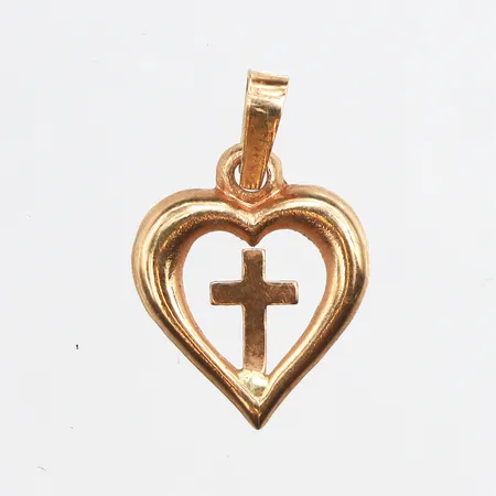 Hänge hjärta, längd ca 15,6mm, bredd ca 11mm, 18K. Vikt: 0,4 g